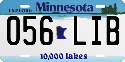 MN license plate 056LIB