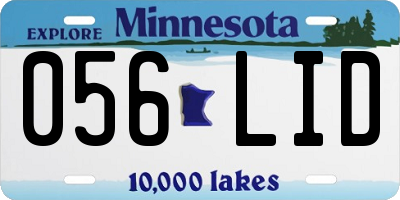 MN license plate 056LID