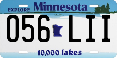 MN license plate 056LII