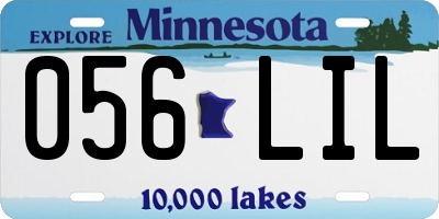 MN license plate 056LIL