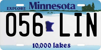 MN license plate 056LIN
