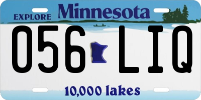 MN license plate 056LIQ