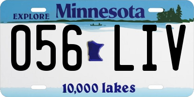 MN license plate 056LIV