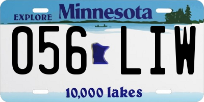 MN license plate 056LIW