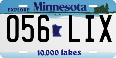 MN license plate 056LIX