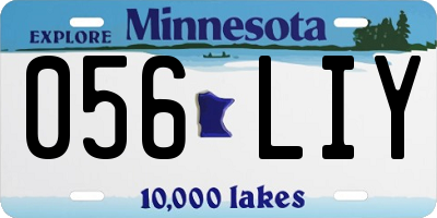 MN license plate 056LIY