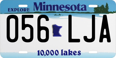 MN license plate 056LJA