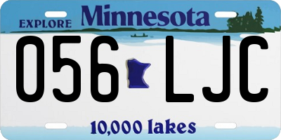 MN license plate 056LJC