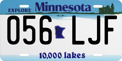 MN license plate 056LJF