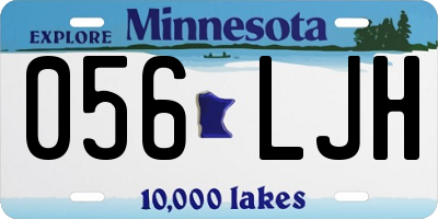 MN license plate 056LJH