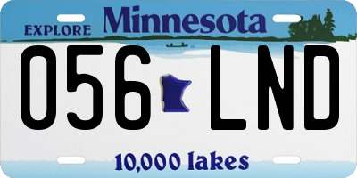 MN license plate 056LND
