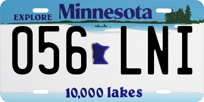 MN license plate 056LNI