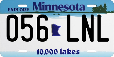 MN license plate 056LNL