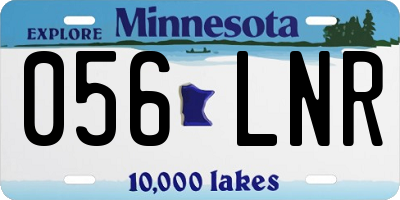 MN license plate 056LNR