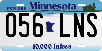 MN license plate 056LNS