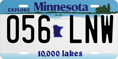 MN license plate 056LNW