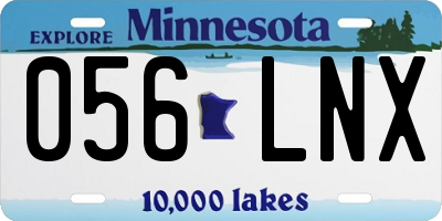 MN license plate 056LNX