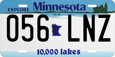 MN license plate 056LNZ