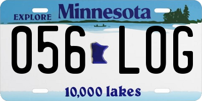 MN license plate 056LOG