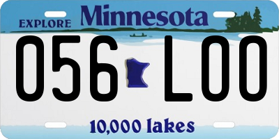 MN license plate 056LOO