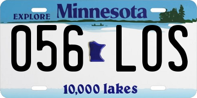 MN license plate 056LOS