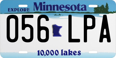 MN license plate 056LPA