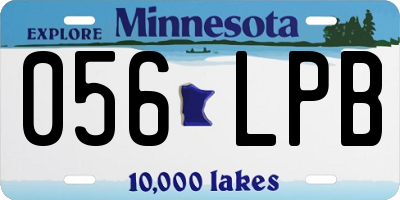MN license plate 056LPB