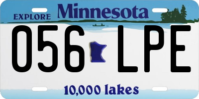 MN license plate 056LPE