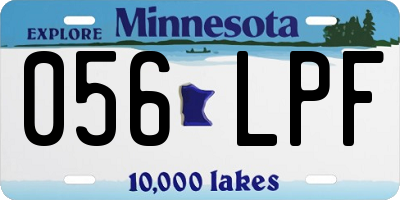MN license plate 056LPF