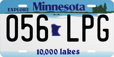 MN license plate 056LPG