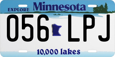 MN license plate 056LPJ