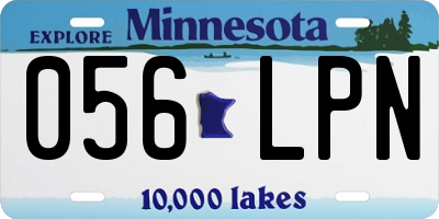 MN license plate 056LPN