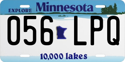 MN license plate 056LPQ