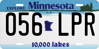 MN license plate 056LPR