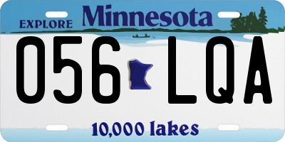 MN license plate 056LQA