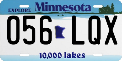 MN license plate 056LQX