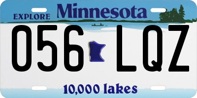 MN license plate 056LQZ
