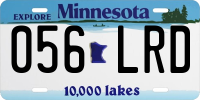 MN license plate 056LRD