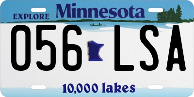 MN license plate 056LSA