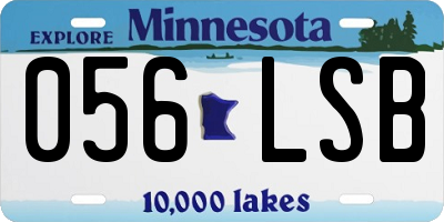 MN license plate 056LSB