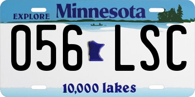 MN license plate 056LSC