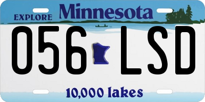 MN license plate 056LSD