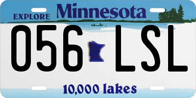 MN license plate 056LSL