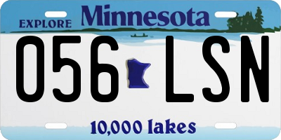 MN license plate 056LSN