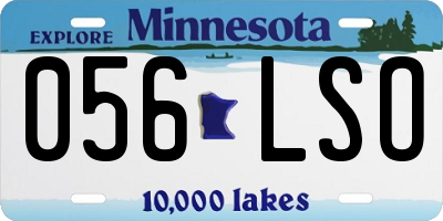 MN license plate 056LSO