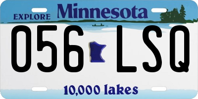 MN license plate 056LSQ