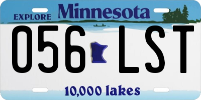 MN license plate 056LST