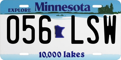 MN license plate 056LSW