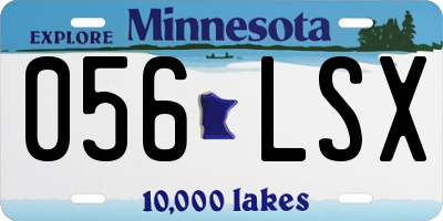 MN license plate 056LSX