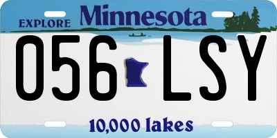 MN license plate 056LSY